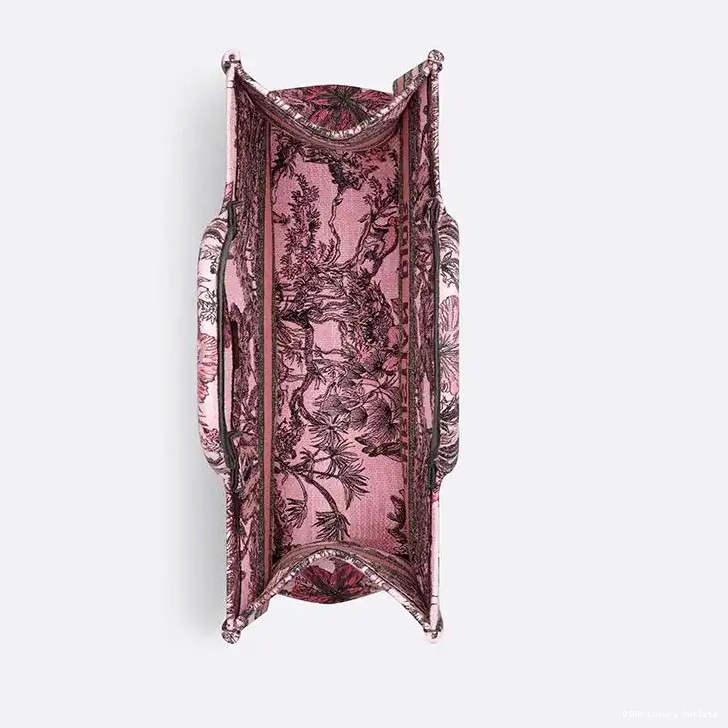 Cheap Canvas Toile Tote Pink Motif De Jouy Dior Voyage Book 0506 Luxury